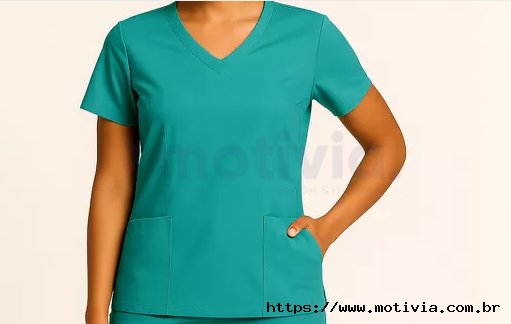 Camisa Scrub Verde Jade Feminino Pijama Cirrgico