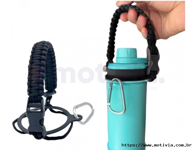 Ala Paracord Garrafa gua Trmica Suporte Porttil Cordo