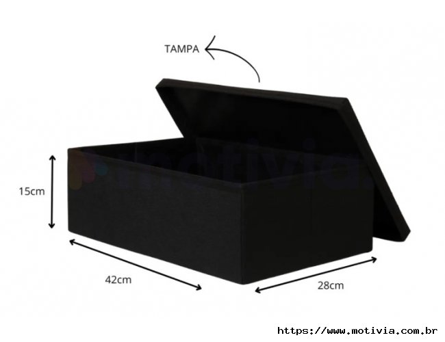 Caixa De Presente Luxo Forrada 42x15x28cm Lao Cetim