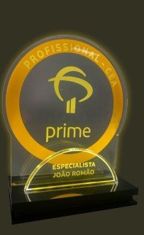 Trof�us de Led recarreg�veis Trof�u de acr�lico com base recarreg�veis acompanha cabo USB-C