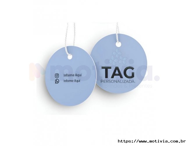 Tag Frente E Verso Personalizada Logo 4,0x4,0 Cm