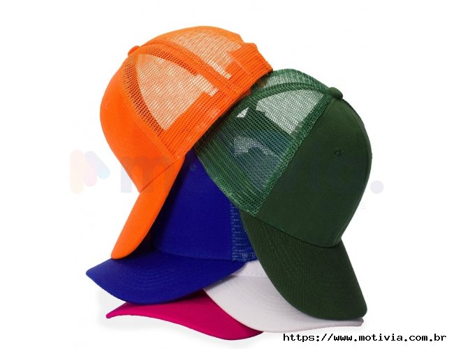 Boné Poliéster Aba Curva com Tela