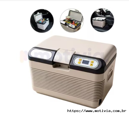 Caixa T�rmica Cooler 12L Automotiva El�trica 12V Frio e Quente Geladeira Port�til Importway Iwmca013