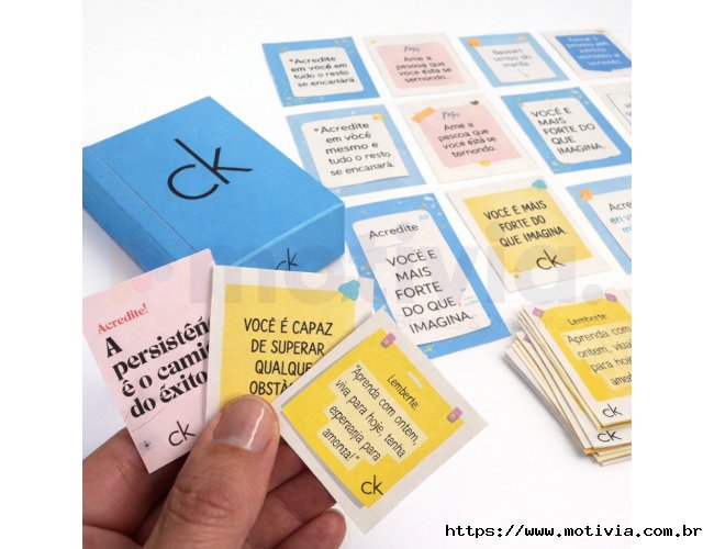 Jogo de cartas  temas de motiva��o